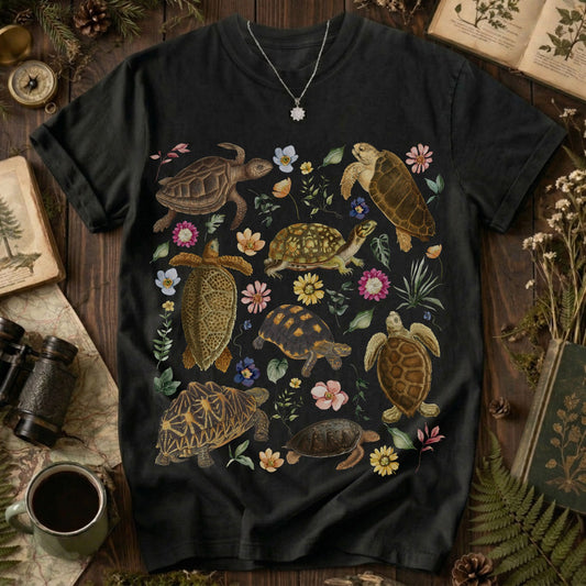 Vintage Turtle Floral T-Shirt