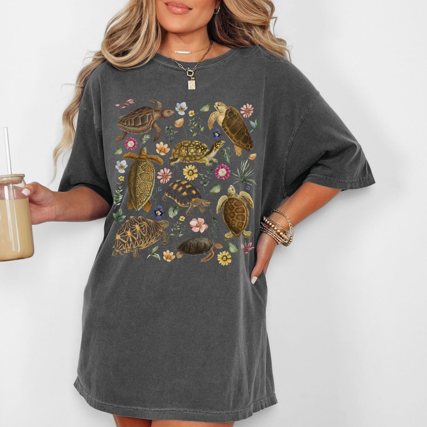 Vintage Turtle Floral T-Shirt