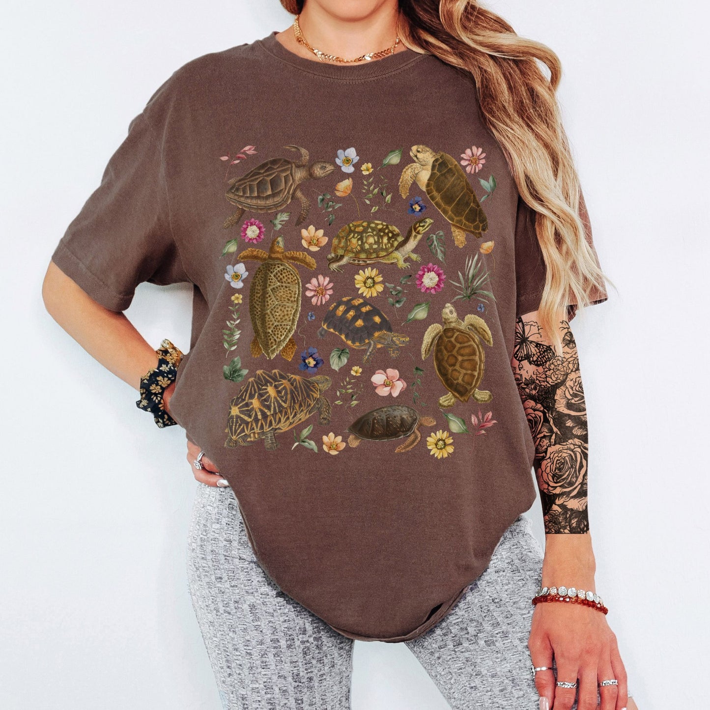Vintage Turtle Floral T-Shirt