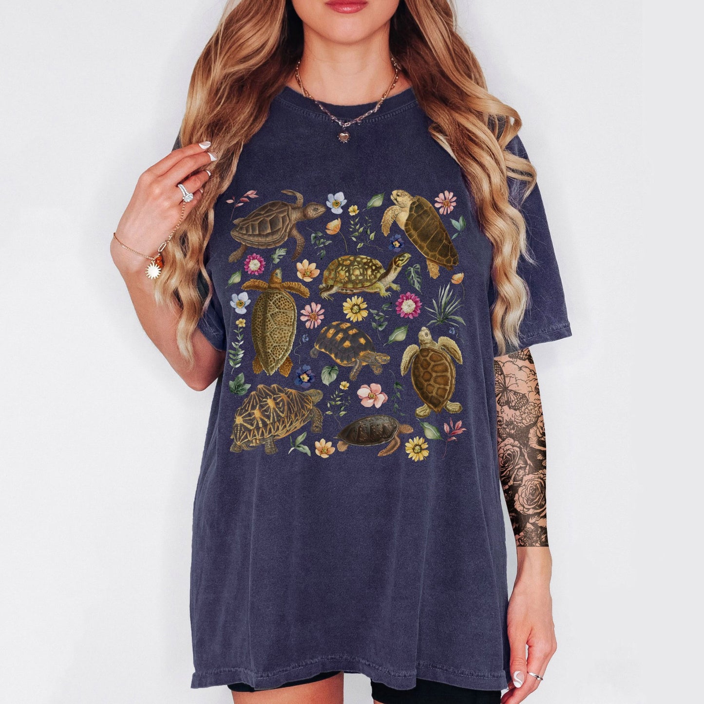 Vintage Turtle Floral T-Shirt