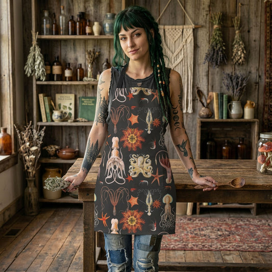 Vintage Octopus Ocean Life Apron
