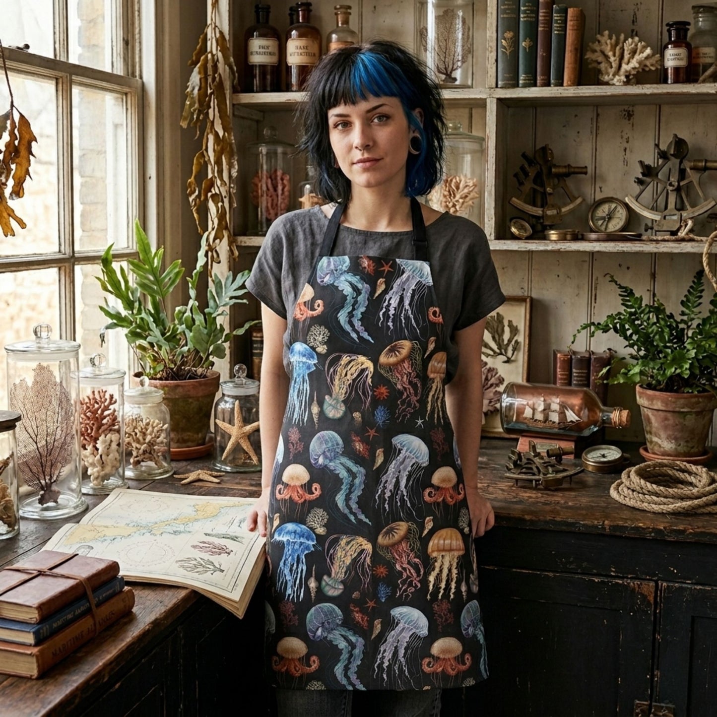 Watercolor Jellyfish Apron