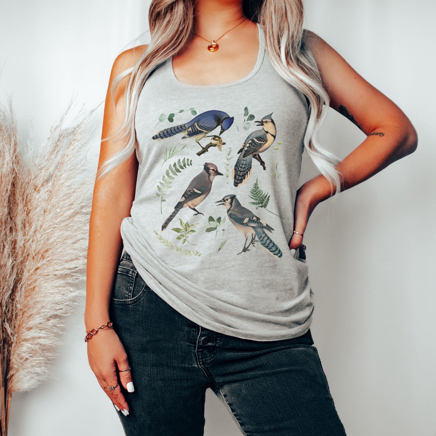 Vintage Blue Jay Racerback Tank Top