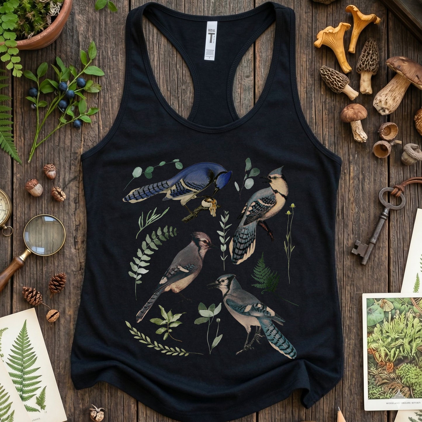Vintage Blue Jay Racerback Tank Top