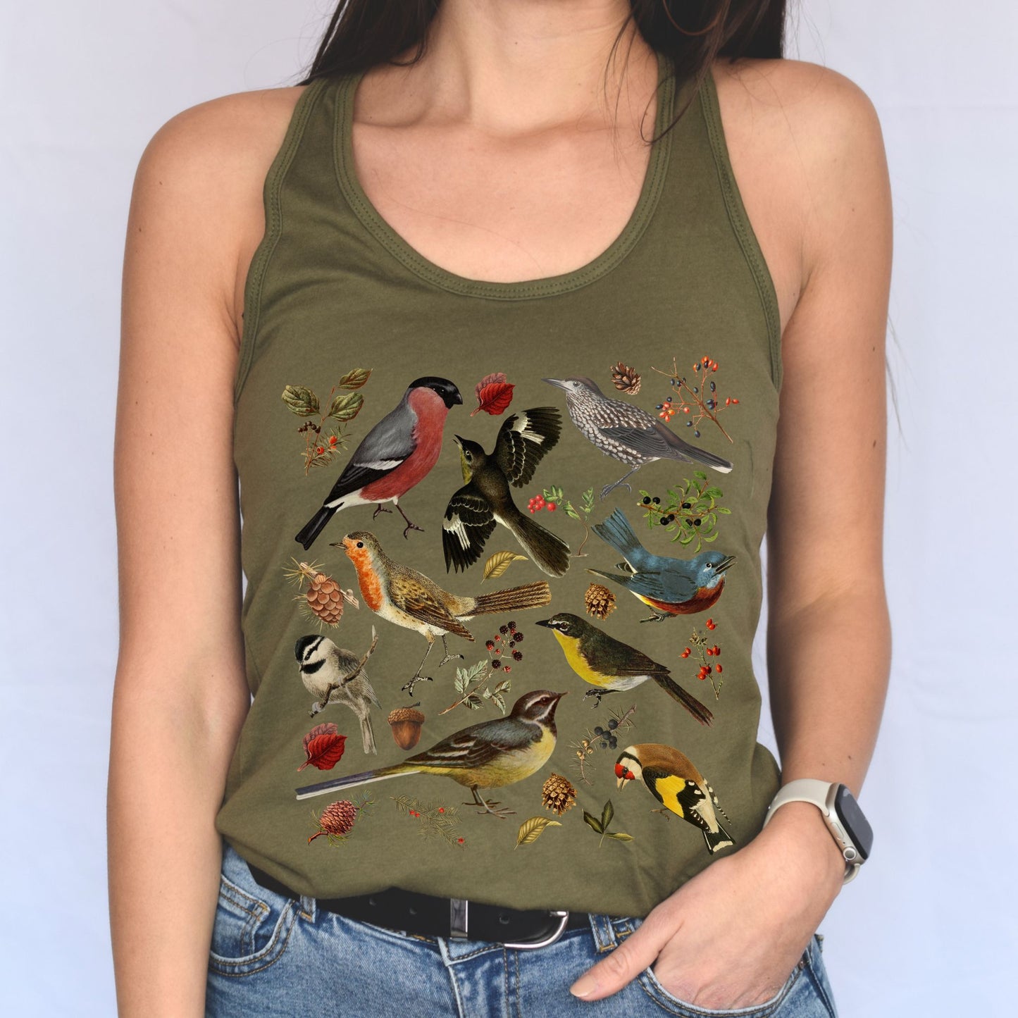 Forest Birds Racerback Tank Top