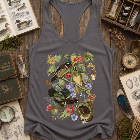 Vintage Wood Duck Racerback Tank Top