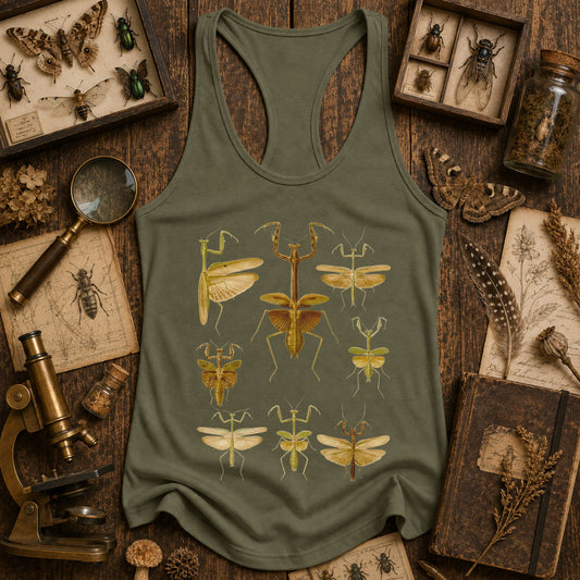 Praying Mantis Specimens Racerback Tank Top