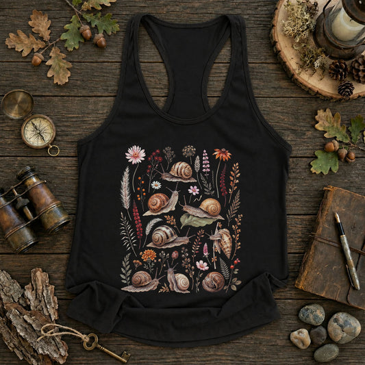 Wildflower Snails Racerback Tank Top