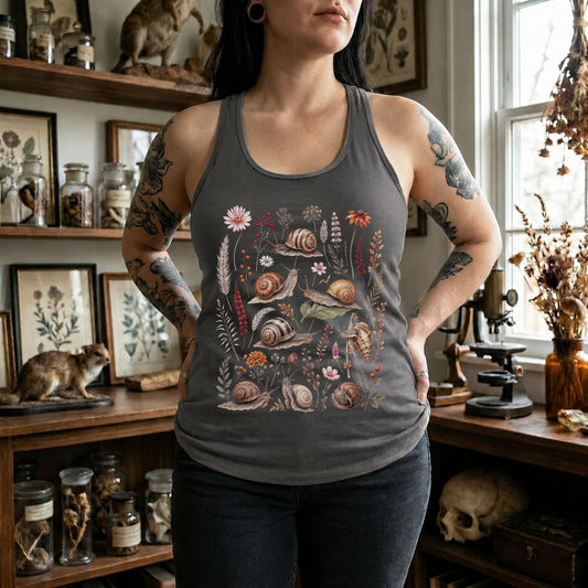 Wildflower Snails Racerback Tank Top