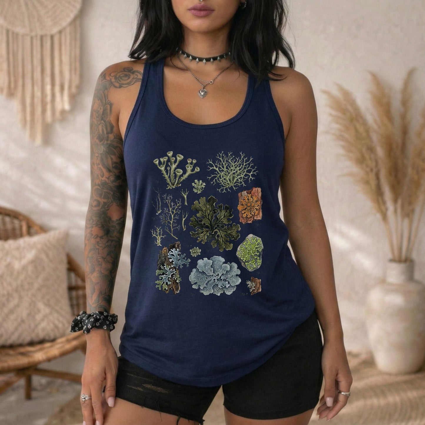 Lichen Moss Nature Racerback Tank Top