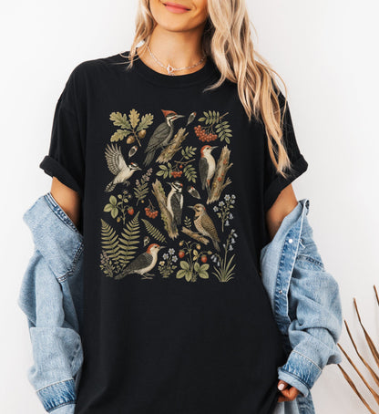 Botanical Woodpecker T-Shirt