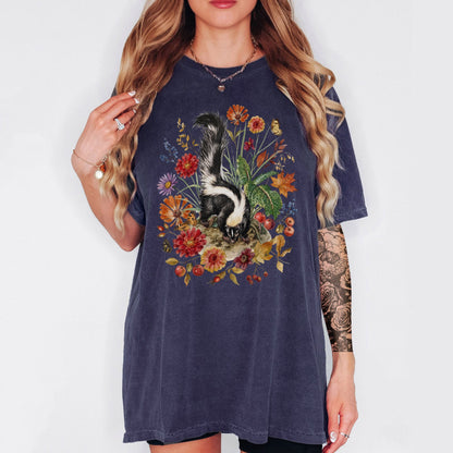 Vintage Floral Skunk T-Shirt