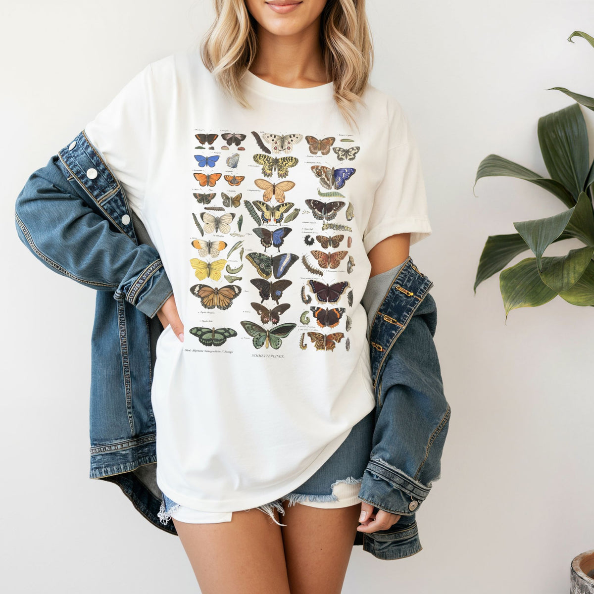 Vintage Butterflies Scientific Chart Illustration T-Shirt