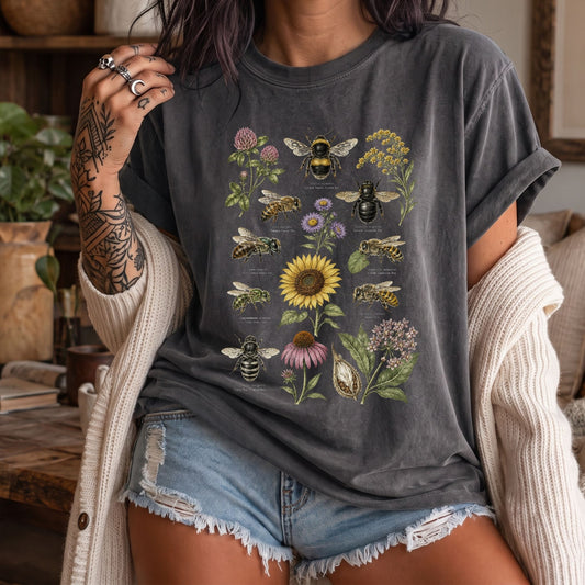 Bees of North American Collage T-Shirt