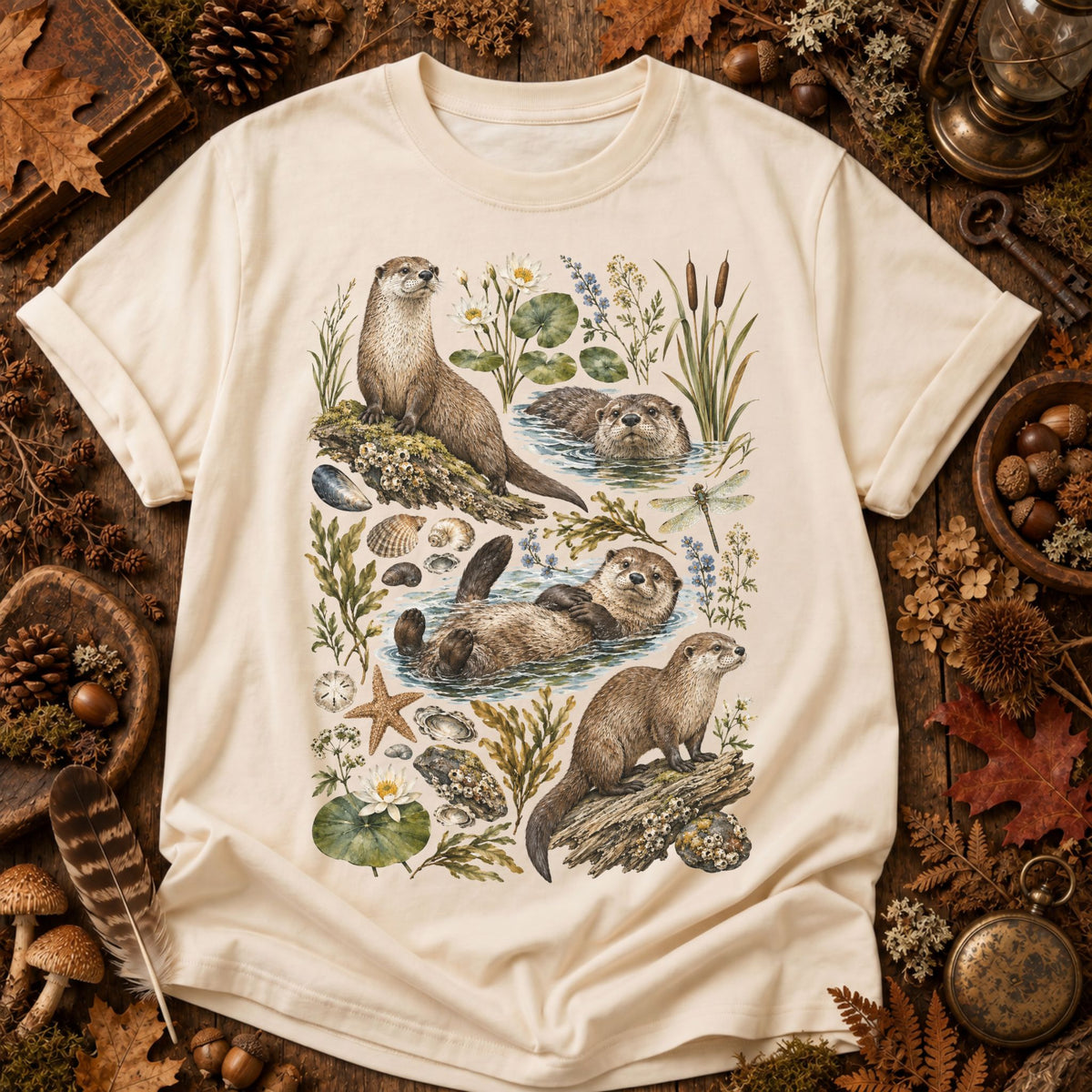 River Otter Scene T-Shirt