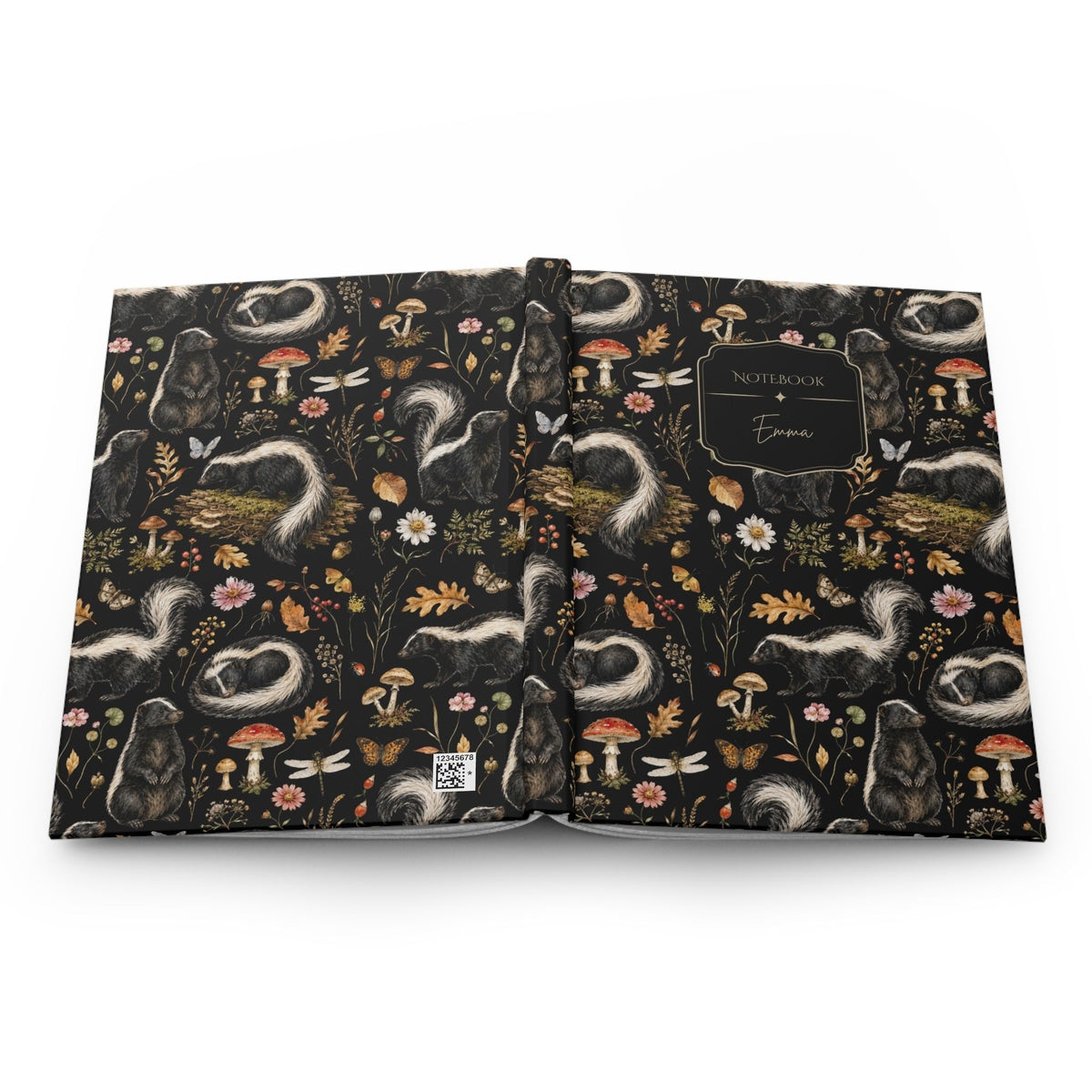 Botanical Skunk Hardcover Lined Journal