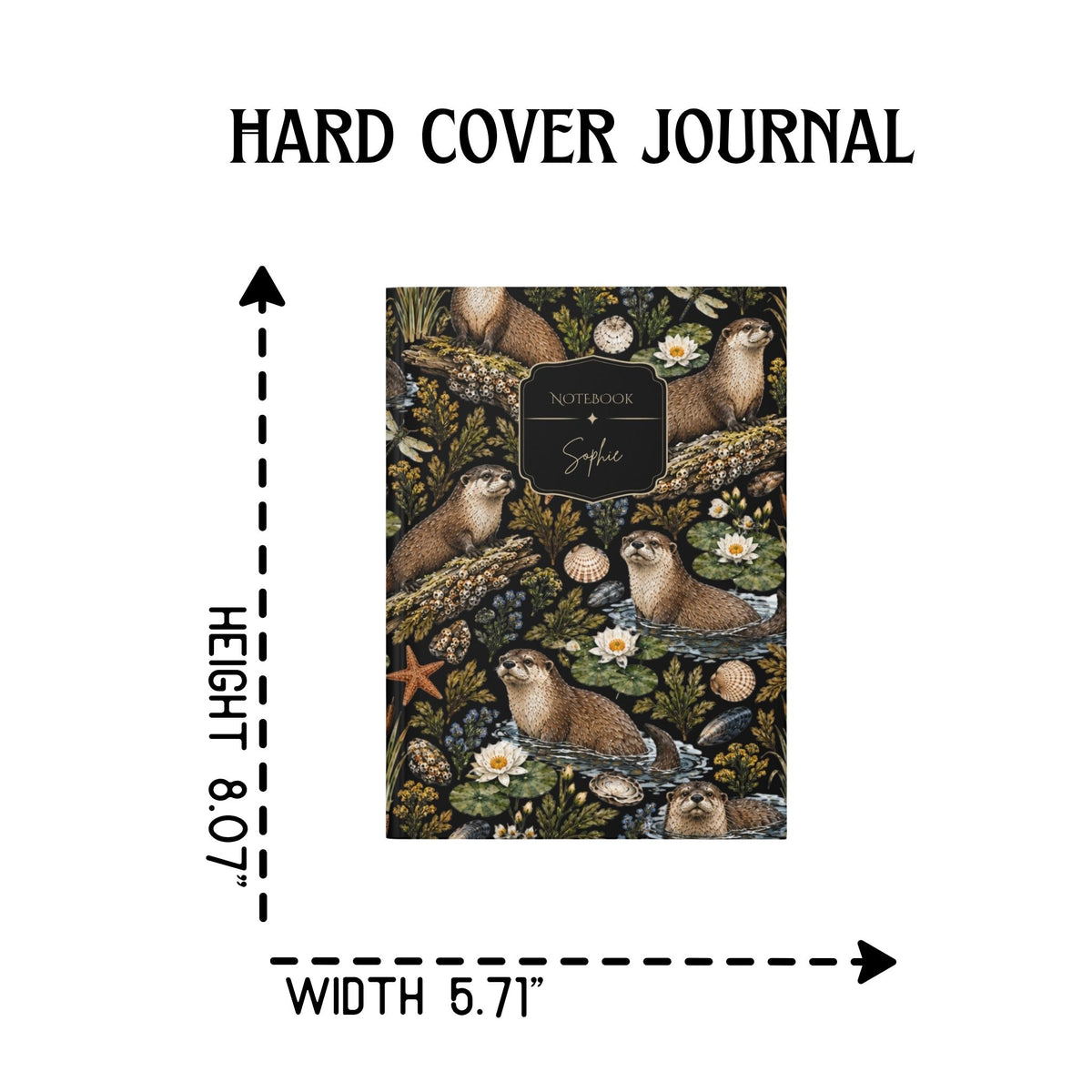 River Otter Hardcover Lined Journal