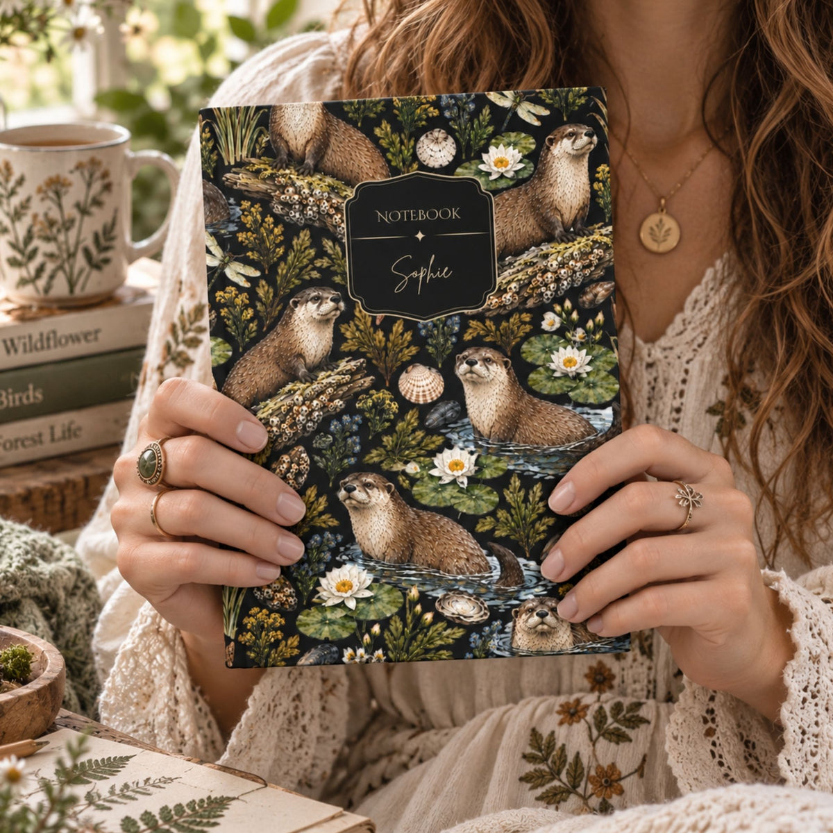 River Otter Hardcover Lined Journal