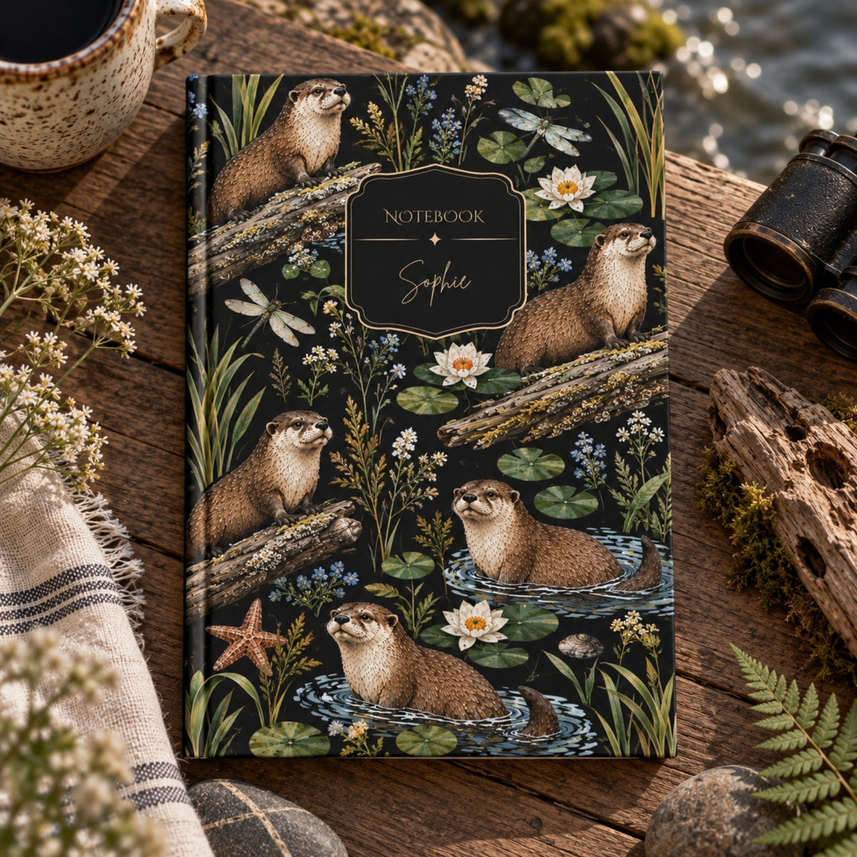 River Otter Hardcover Lined Journal