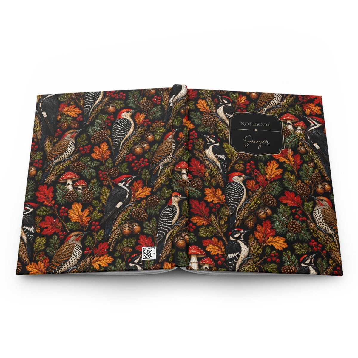 Woodpecker Mosaic Hardcover Lined Journal