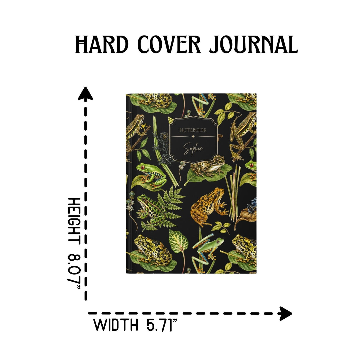 Vintage Frog Collage Hardcover Lined Journal