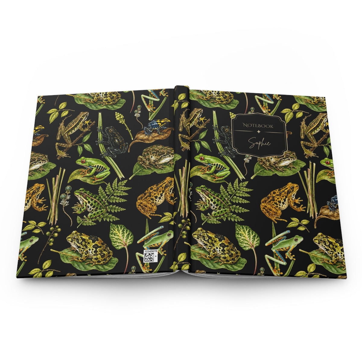 Vintage Frog Collage Hardcover Lined Journal