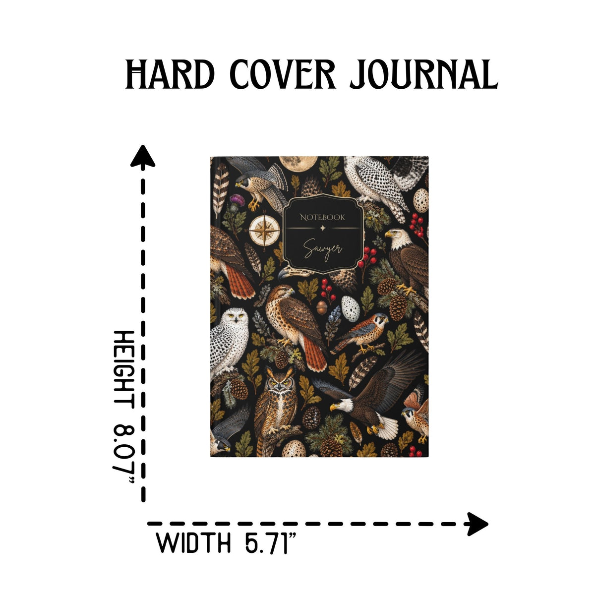 Birds of Prey Hardcover Lined Journal
