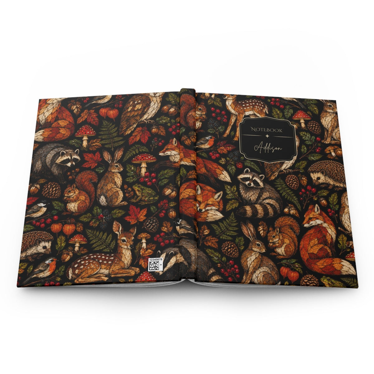 Woodland Animals Mosaic Hardcover Lined Journal