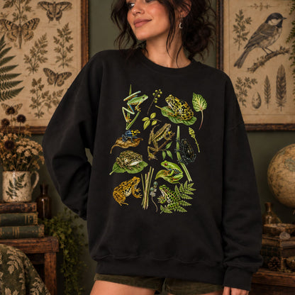 Naturalist Frog Collage Sweatshirt