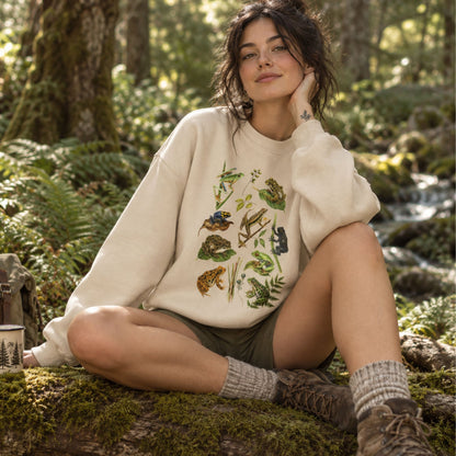 Naturalist Frog Collage Sweatshirt
