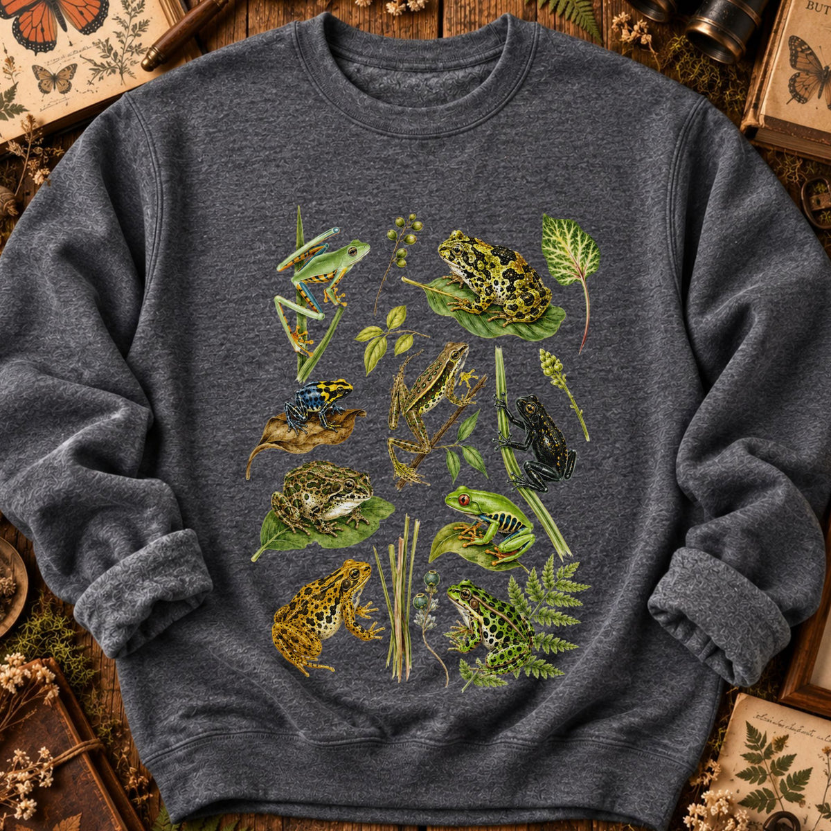 Naturalist Frog Collage Sweatshirt
