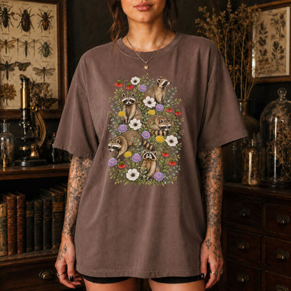 Wildflower Raccoons T-Shirt