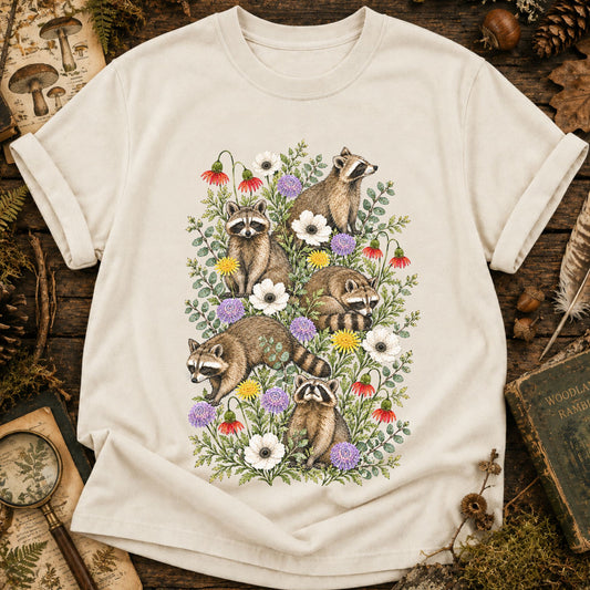 Wildflower Raccoons T-Shirt