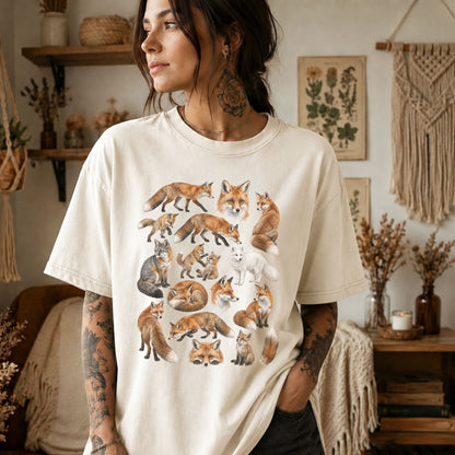 Woodland Fox Collage T-Shirt