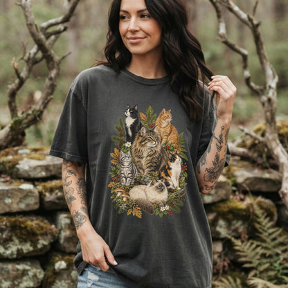 Forest Cats Nature Graphic T-Shirt
