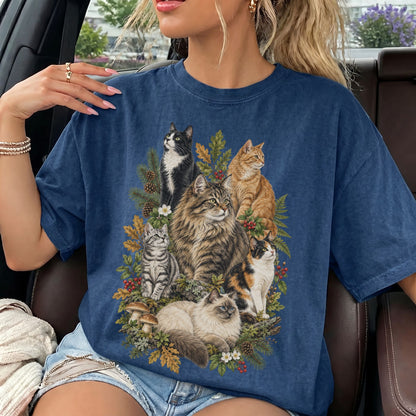 Forest Cats Nature Graphic T-Shirt