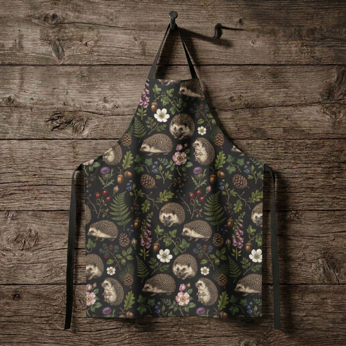 Garden Hedgehogs Floral Apron