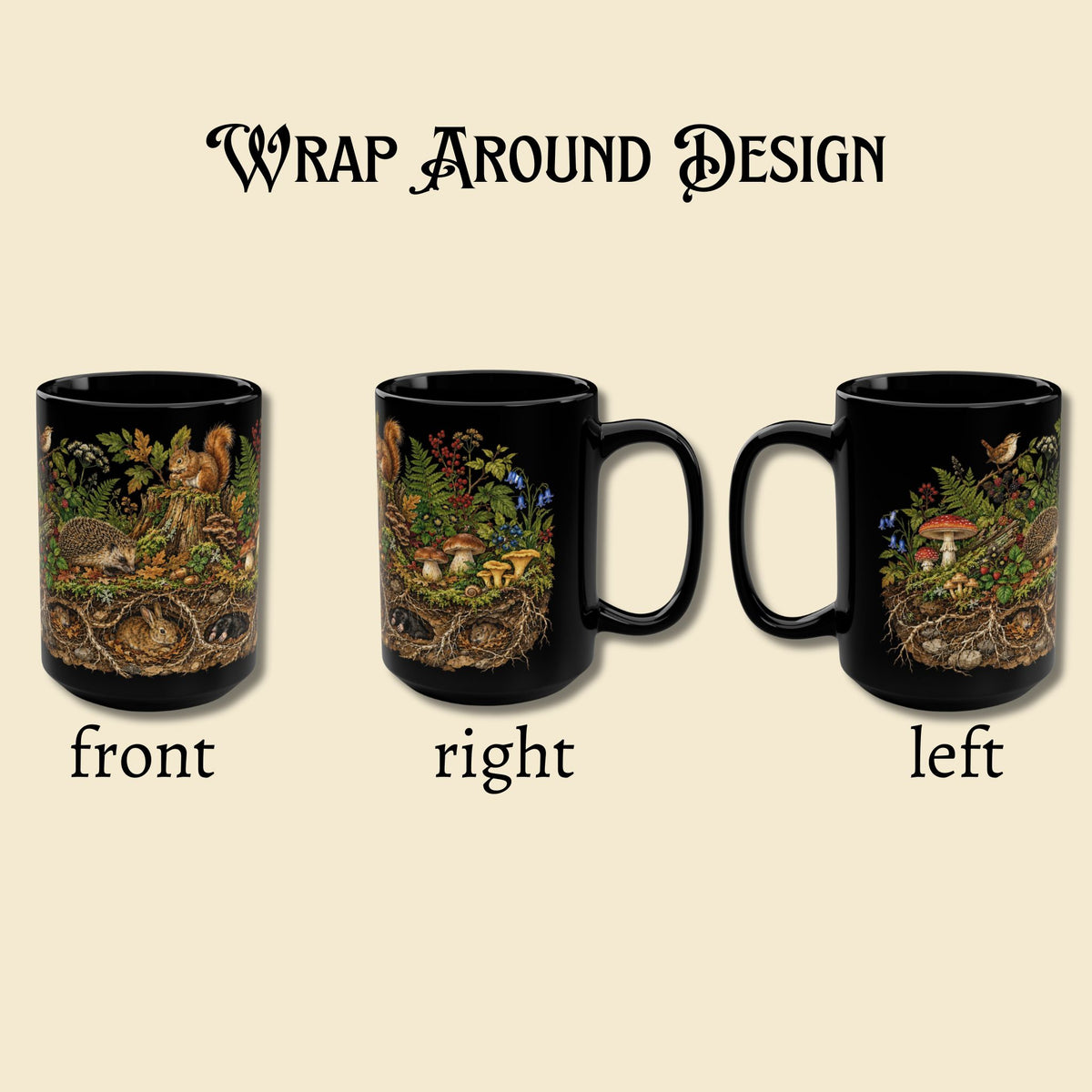 Woodland Animals Habitat 15 Ounce Mug