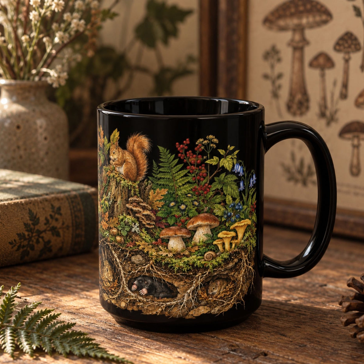 Woodland Animals Habitat 15 Ounce Mug