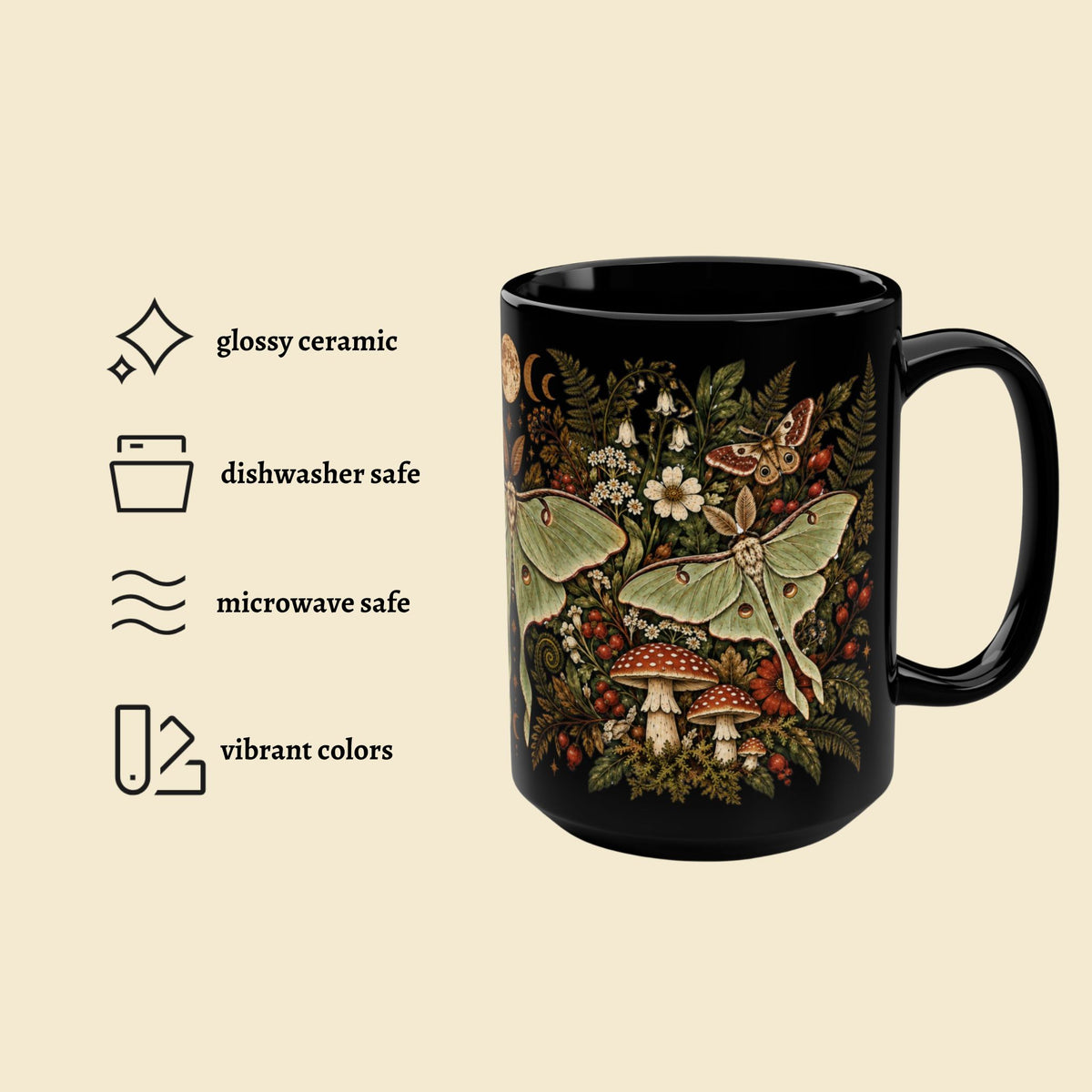 Luna Moth Celestial 15 Ounce Mug