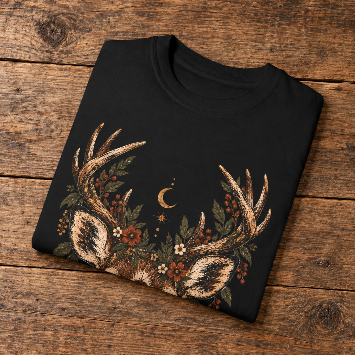 Deer Celestial Woodland Autumn T-Shirt