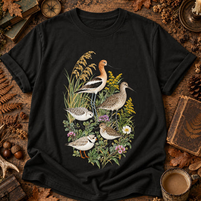 Botanical Shore Birds T-Shirt