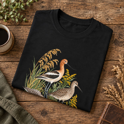 Botanical Shore Birds T-Shirt