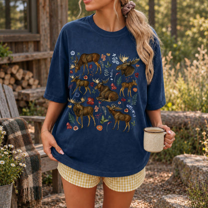 Wildflower Moose Wildlife T-Shirt