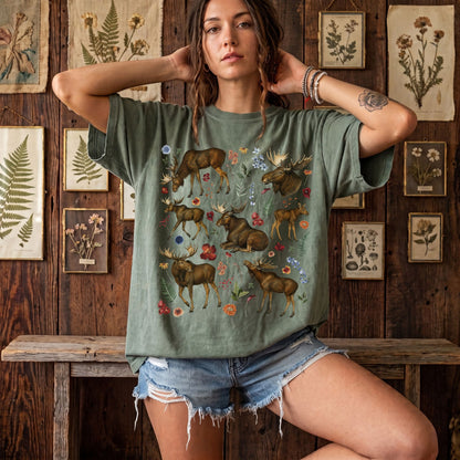 Wildflower Moose Wildlife T-Shirt