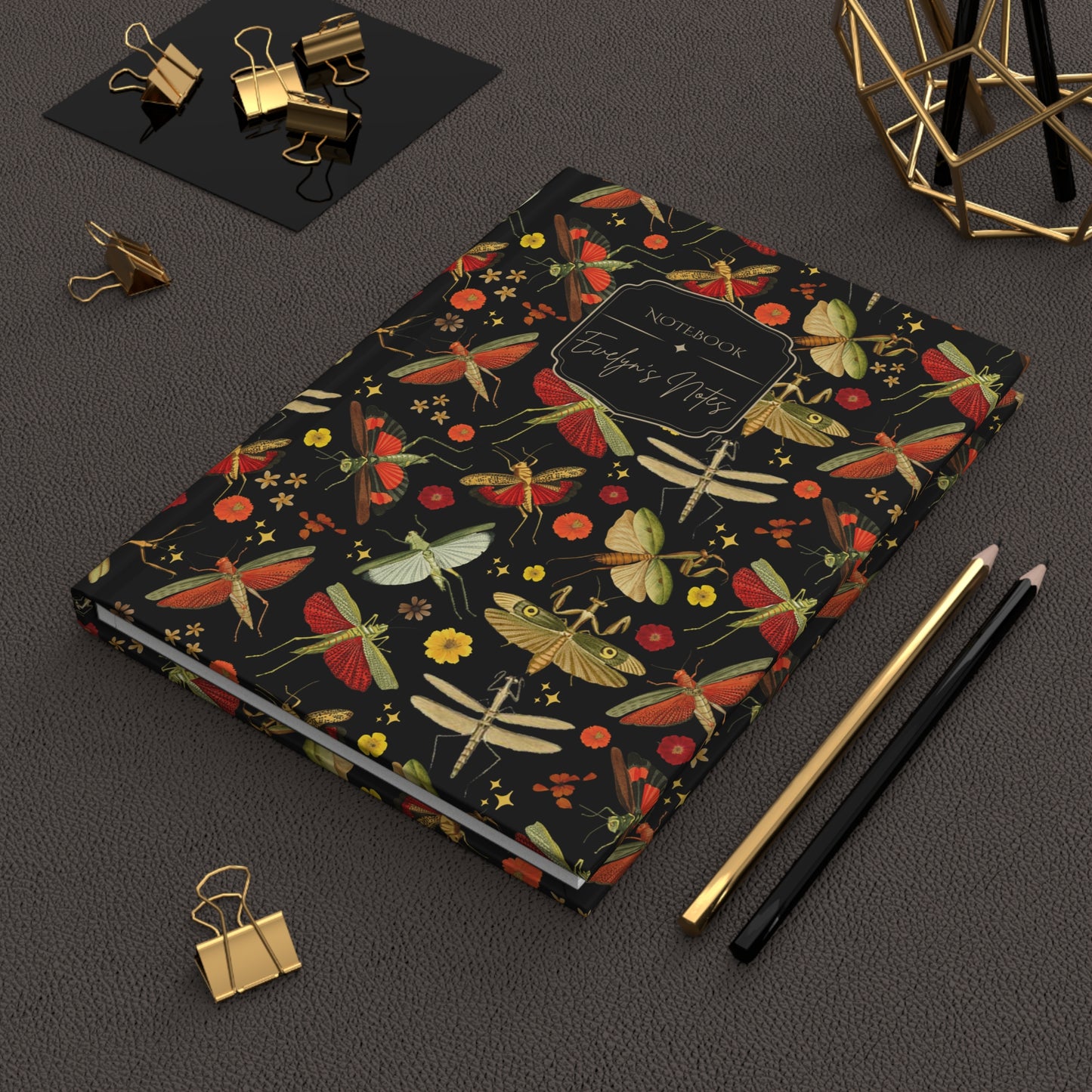 Red Praying Mantis Personalized Journal