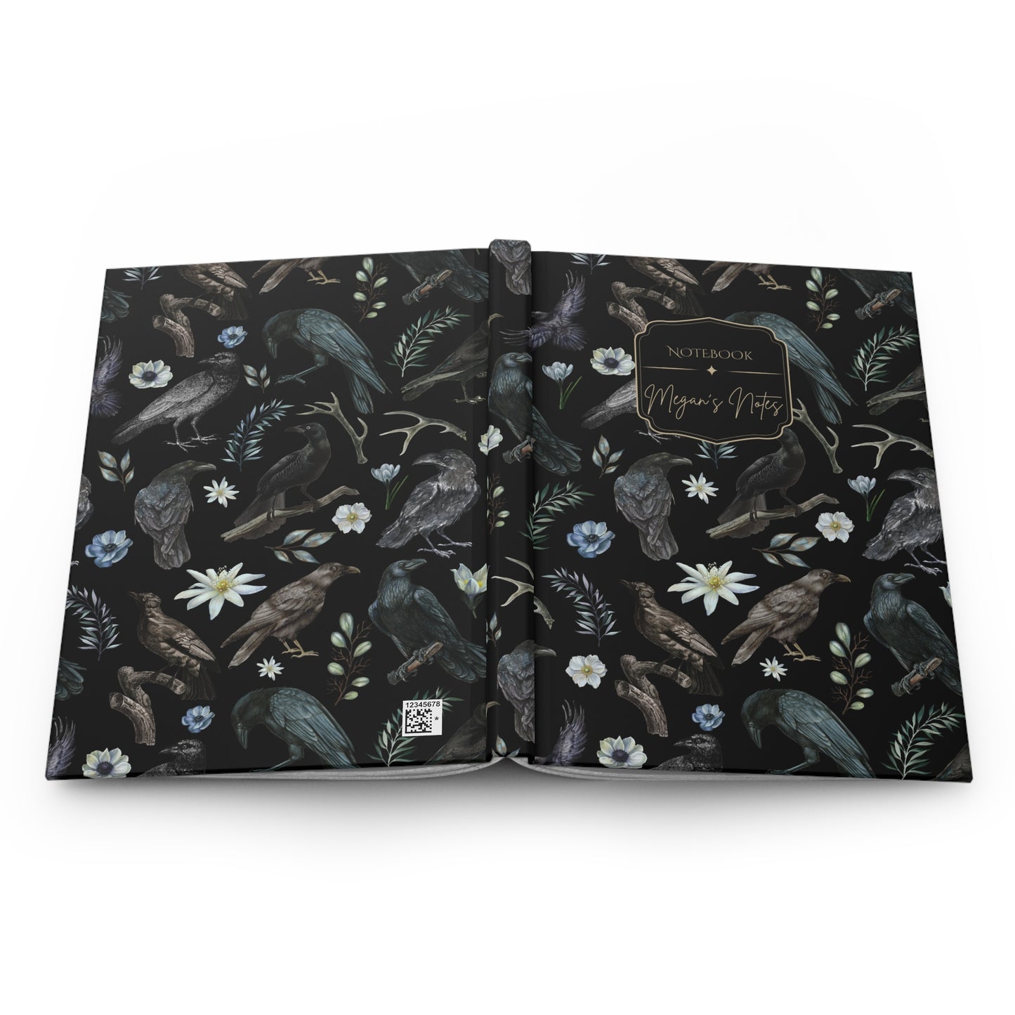 Raven Crow Hardcover Personalized Journal