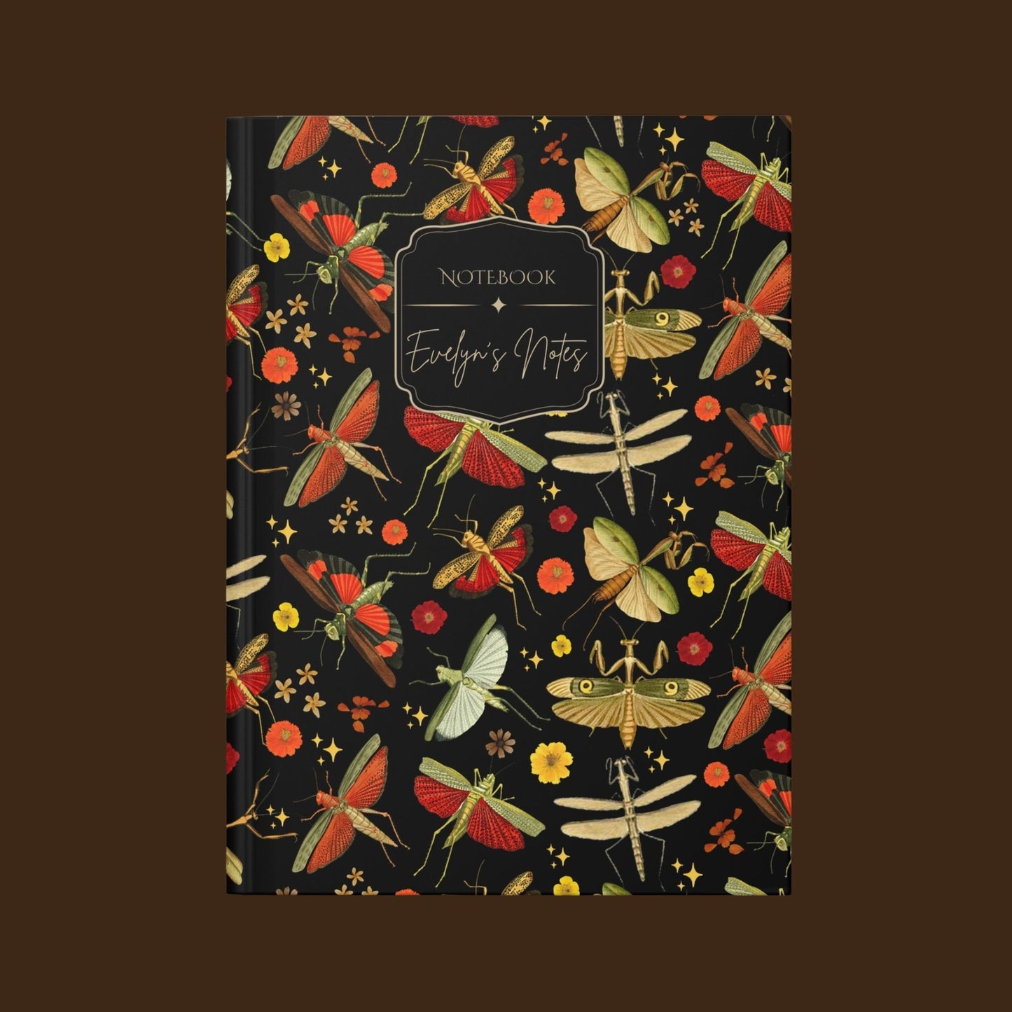 Red Praying Mantis Personalized Journal