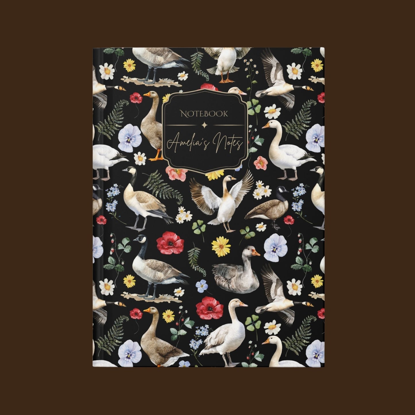 Floral Goose Personalized Journal