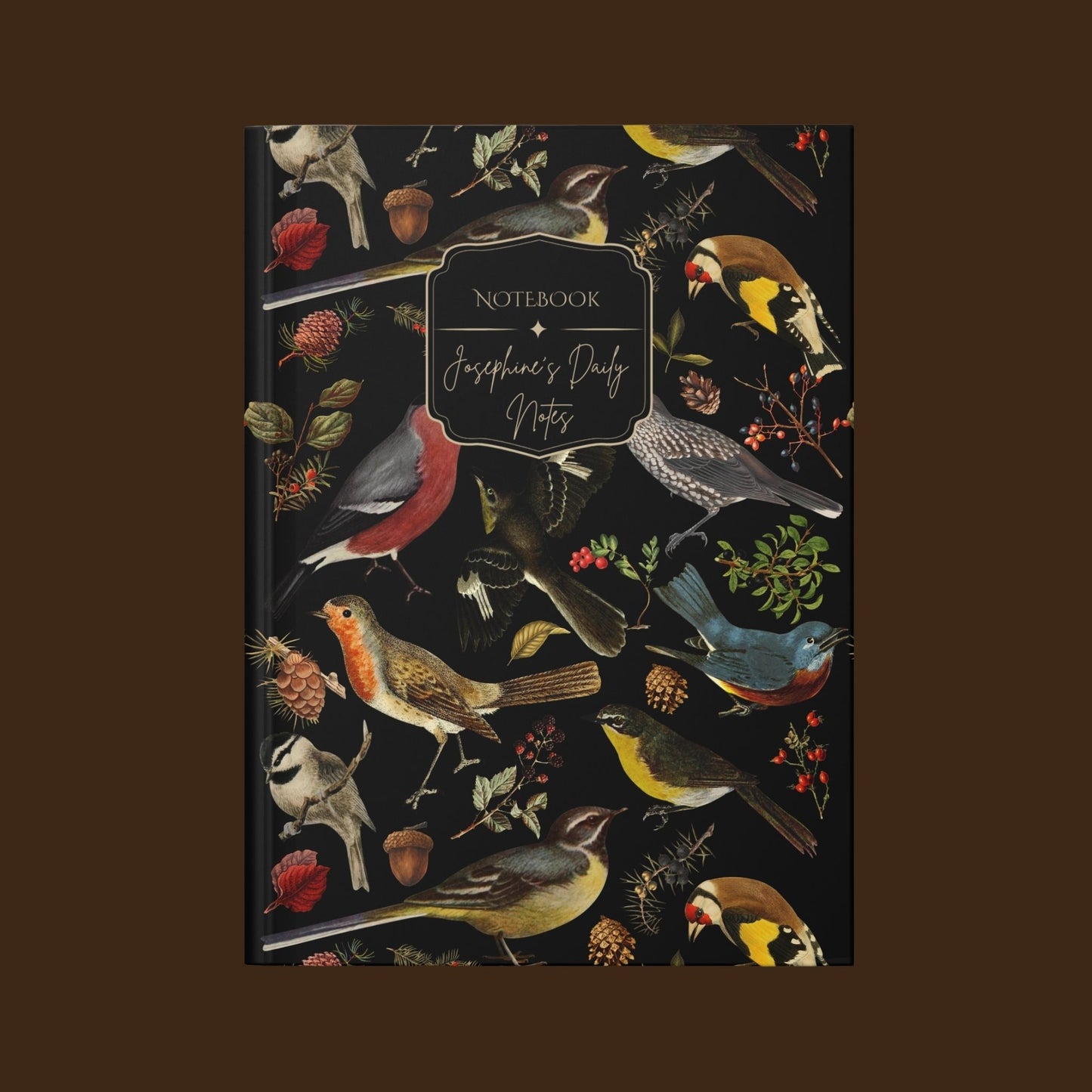 Forest Birds Hardcover Personalized Journal